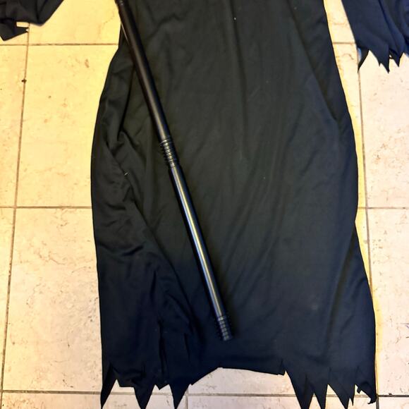 Grim Reaper Halloween Costume Hood Mask Terror Kids Child M California Costumes - Picture 3 of 9